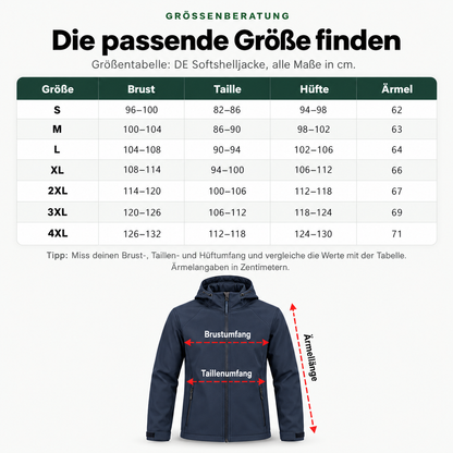 Tagesangebot – Herren Softshelljacke mit Kapuze – Winddicht & Wasserabweisend