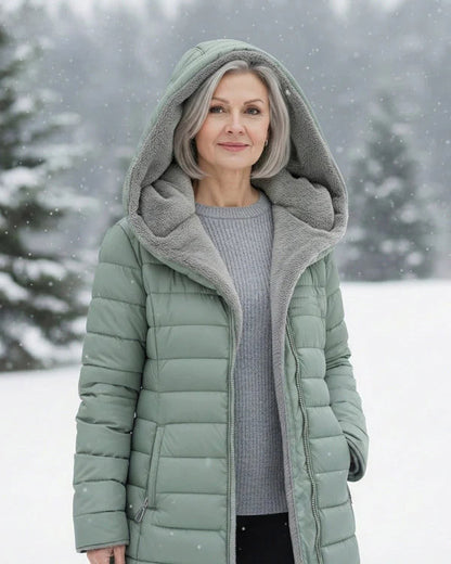 [Clearance] – Quilted coat with fleece lining