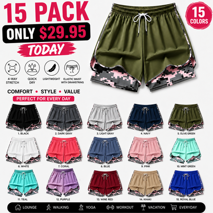 【LAST DAY SALE】Women’s casual athletic shorts with pockets