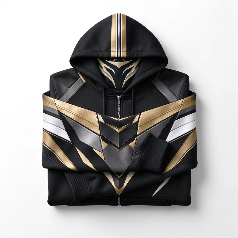 Teams Built-in Balaclava Zip Up Hoodie Football Sports Fan Full Zip Fleece Jacket Warm Winter Face Mask Sweatshirt Streetwear