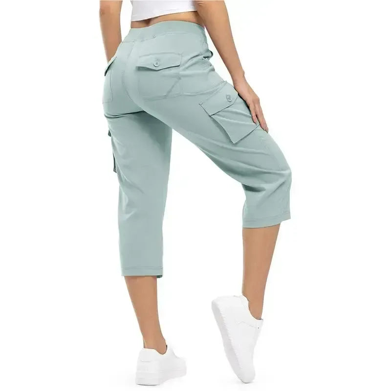 🔥8-Pack Women's Lightweight Cargo Capris – Multi-Pocket Casual Capris (All Colors)