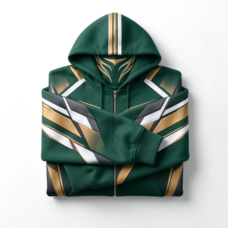 Teams Built-in Balaclava Zip Up Hoodie Football Sports Fan Full Zip Fleece Jacket Warm Winter Face Mask Sweatshirt Streetwear