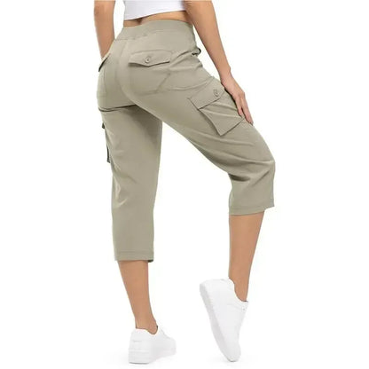 🔥8-Pack Women's Lightweight Cargo Capris – Multi-Pocket Casual Capris (All Colors)