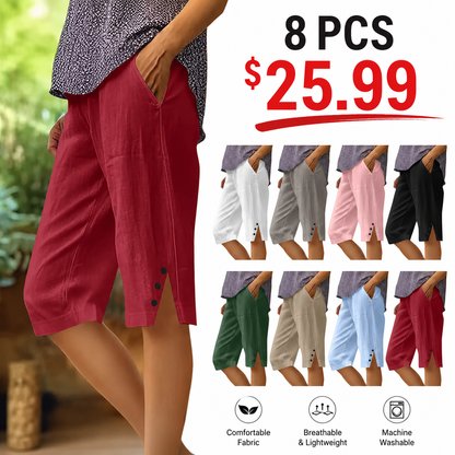 Summer Special Sale -Women's Relaxed Fit Capri Pants